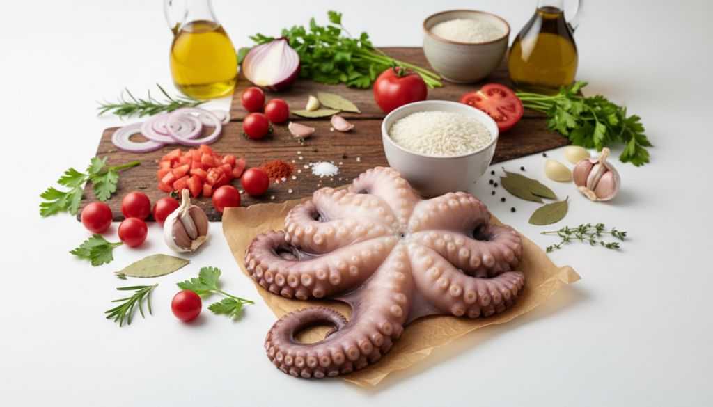 Portuguese octopus rice