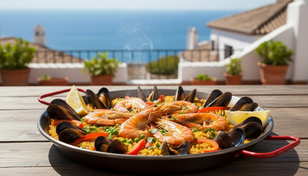 Paella with Shrimp and Mussels