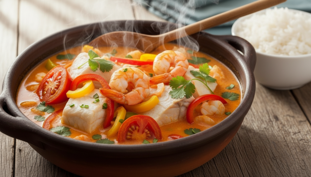 Brazilian moqueca, a rich seafood