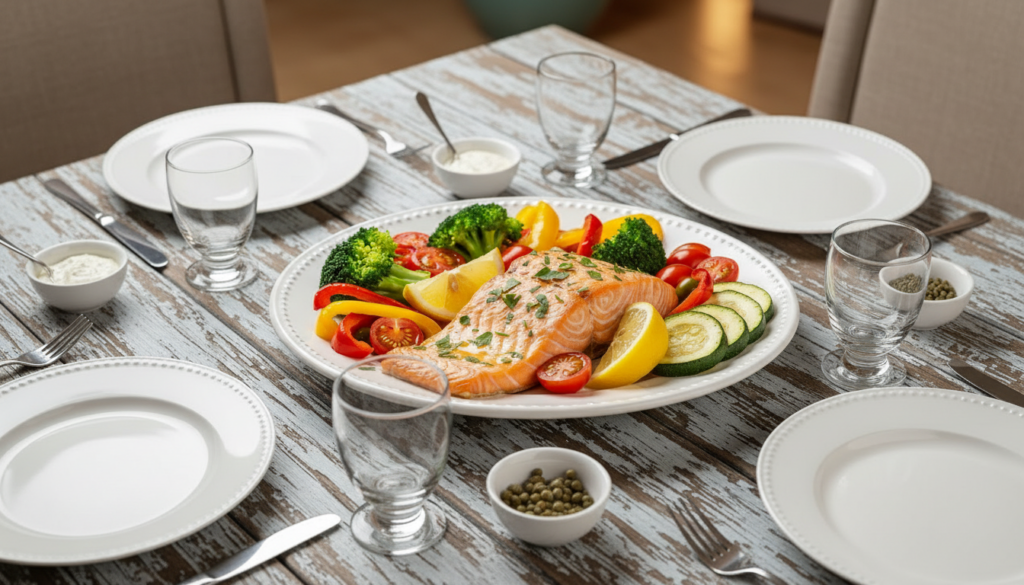Baked Salmon with Vegetables – Healthy One‑Pan Dinner