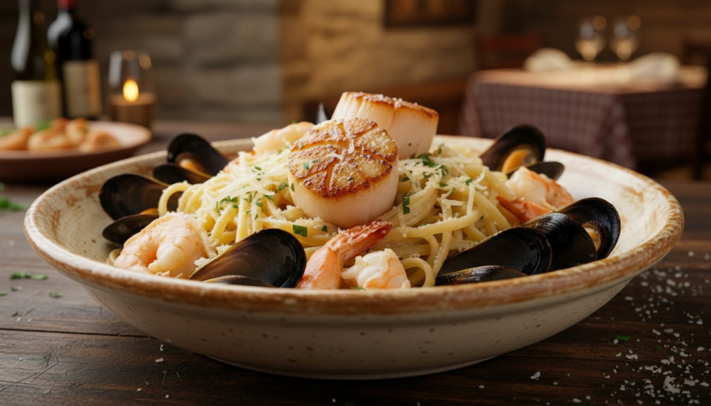 Creamy seafood pasta 