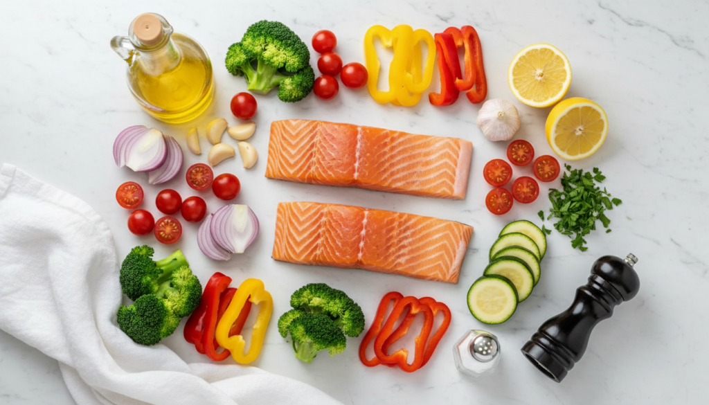 Baked Salmon with Vegetables