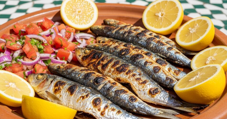 Moroccan grilled sardines