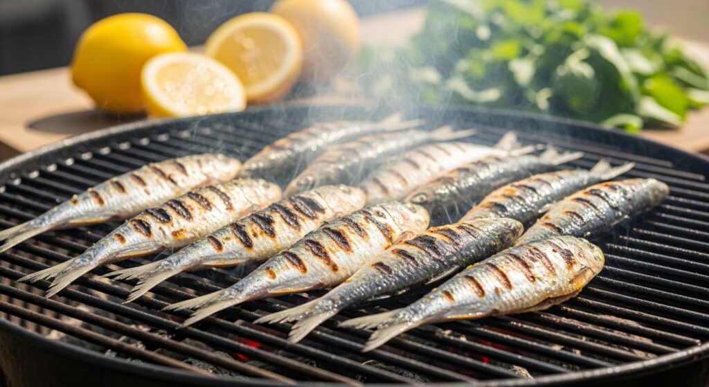 Moroccan grilled sardines