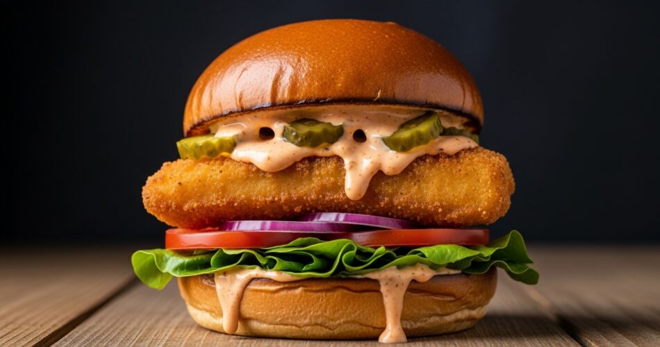 Spicy Cajun Fish Burger Recipe | Crispy & Flavorful