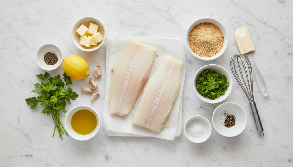 baked cod with a crispy panko crust