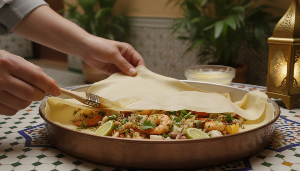 Moroccan fish pastilla 