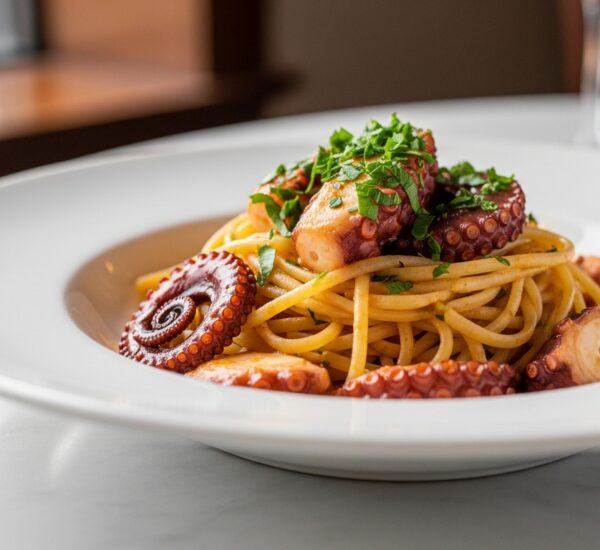 Classic Italian Octopus Linguine