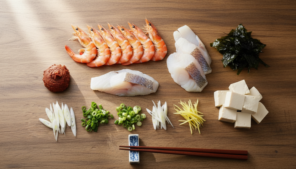 Miso Seafood Soup – Healthy Japanese Soup with Shrimp & Fish