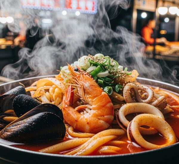 Spicy Korean Seafood Soup Noodles | Easy Jjamppong Recipe