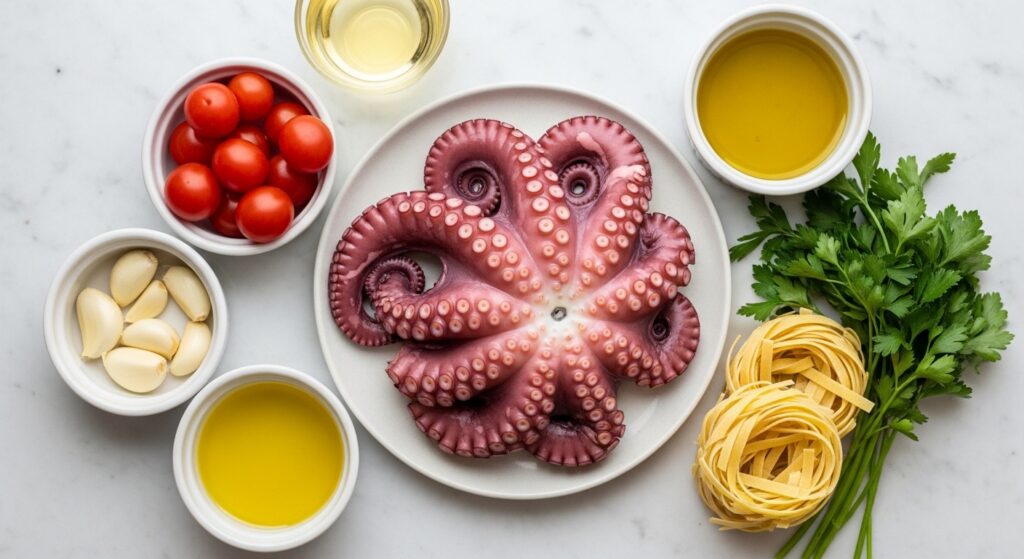 Classic Italian Octopus Linguine