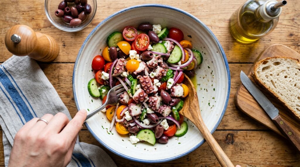 Mediterranean octopus salad recipe
