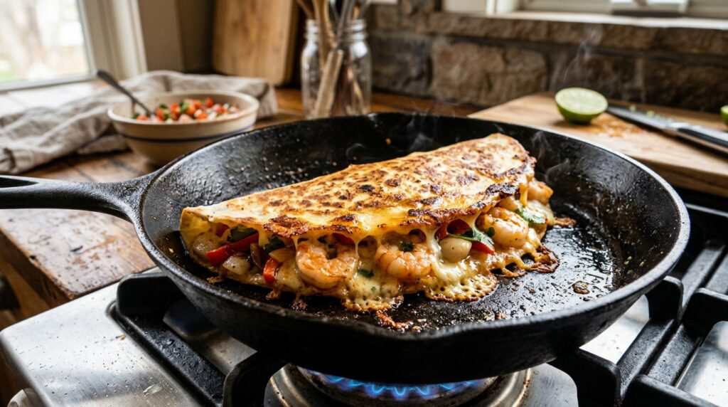 Cheesy Seafood Quesadillas Quick Mexican Seafood Dinner