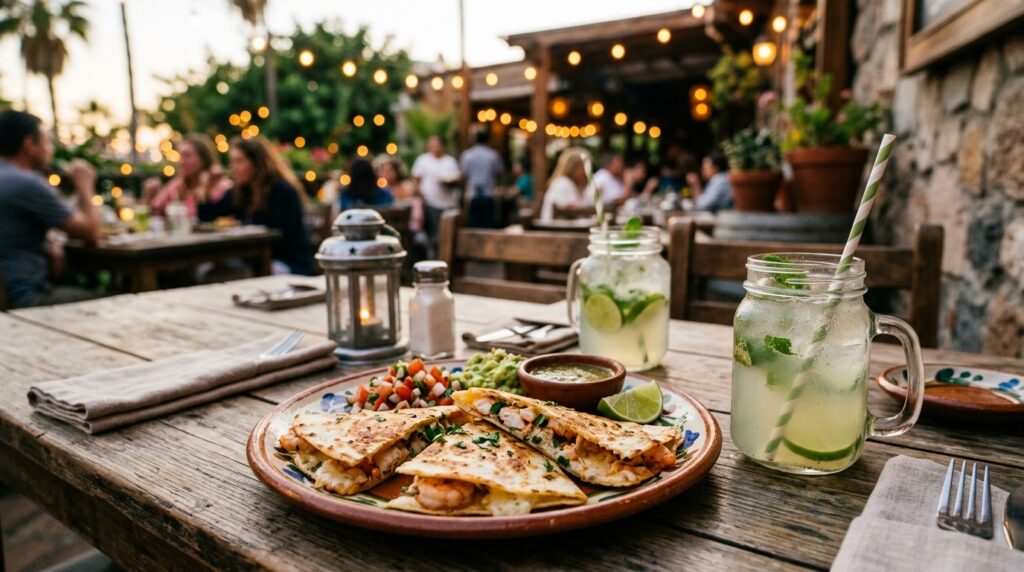 Make these cheesy seafood quesadillas with juicy shrimp